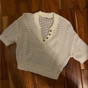 RW&CO. White Knit Sweater